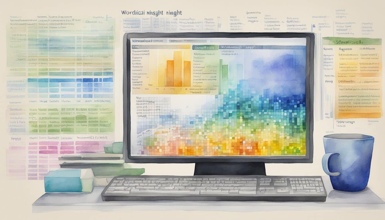 A computer screen displays "Statistical Insight" and "Wordle Performance" as the best starting words for Wordle.</p><p>The Wordle game interface is visible in the background