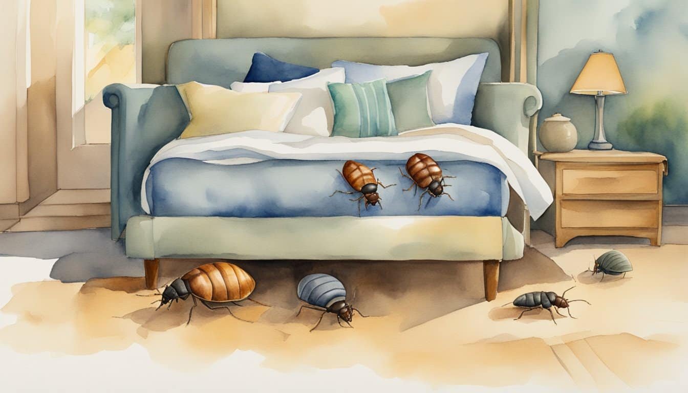 Bed bugs crawl from infested furniture to new locations, spreading through luggage and clothing