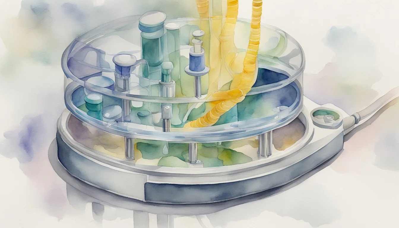 A medical device stimulates the vagus nerve in a clinical setting