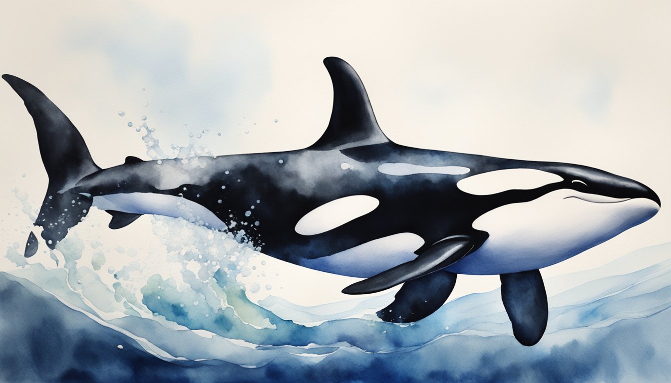 An orca swims through the deep ocean, its sleek black and white body gliding effortlessly through the water.</p><p>In its mouth, it holds a freshly caught shark, its liver glistening in the sunlight