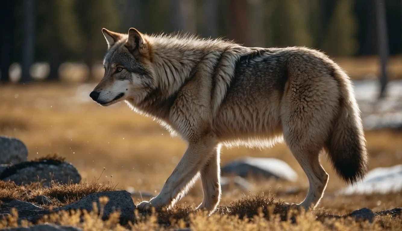 Wolves roam freely through Yellowstone, restoring balance to the ecosystem