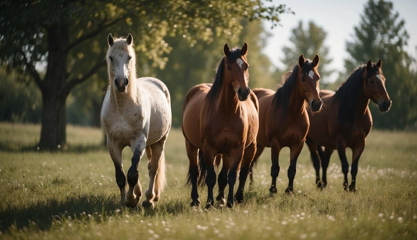 Horses originated in Central Asia, evolving from small, multi-toed creatures into the large, single-toed animals we know today