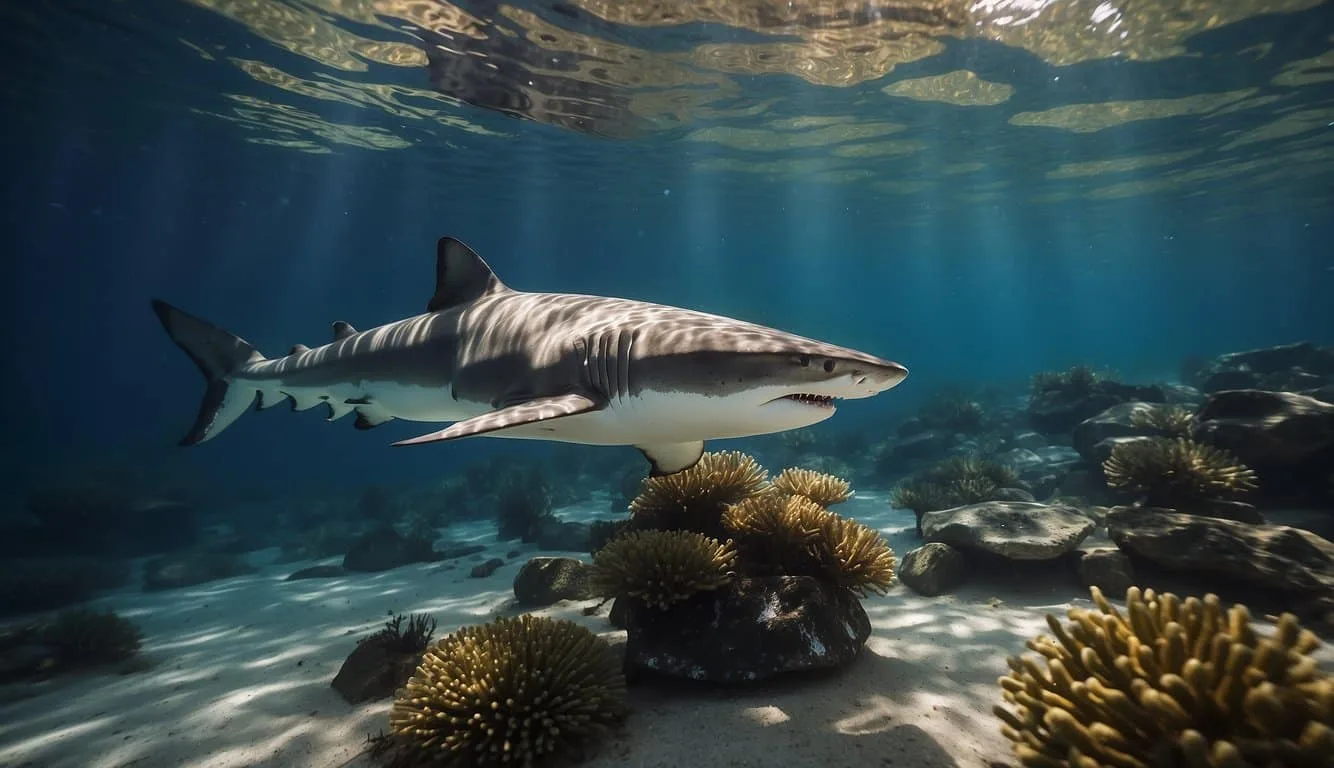 Sharks swim in various freshwater habitats, such as rivers, lakes, and even some estuaries, adapting to the lower salinity levels