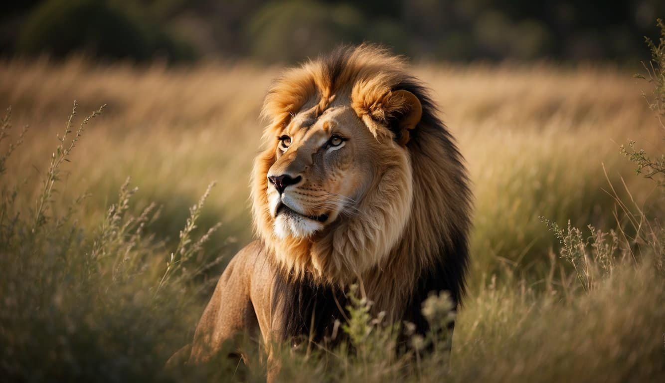 Cecil the lion roams freely in the African savanna, surrounded by lush grass and vibrant wildlife.</p><p>The majestic creature exudes power and grace, with a regal mane flowing in the wind