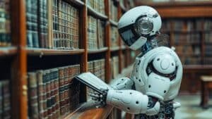 ai ethics - robot reading books