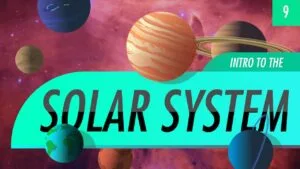 Educational graphic of planets in our Solar System.