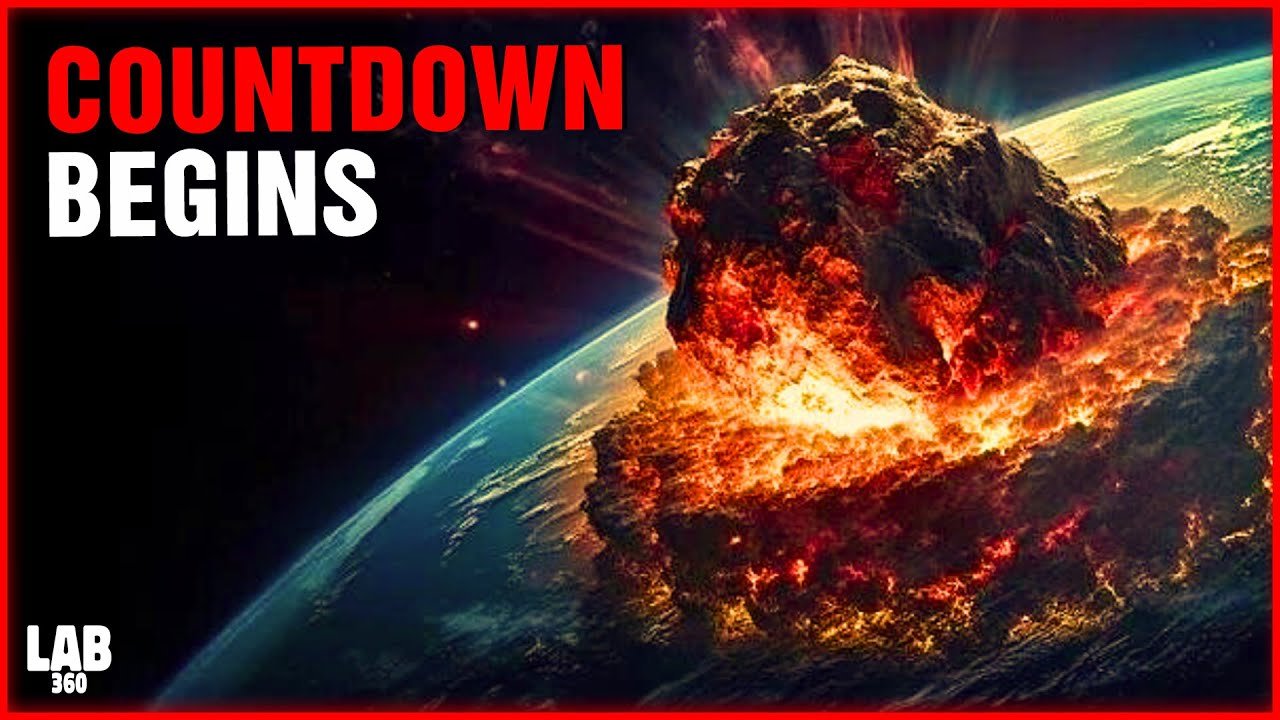 Meteor approaching Earth, dramatic countdown concept.