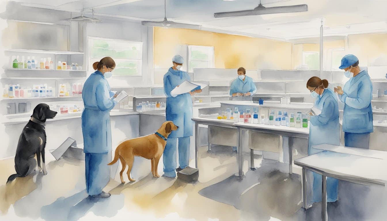 Medical Detection Dogs training, sniffing cancer samples, and alerting handlers