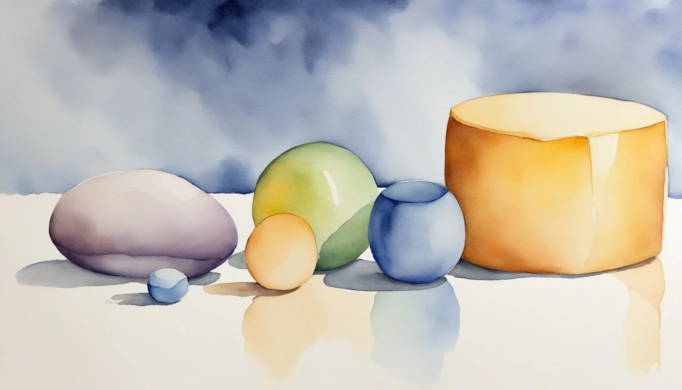 Long and short objects represent finger length, symbolizing testosterone levels