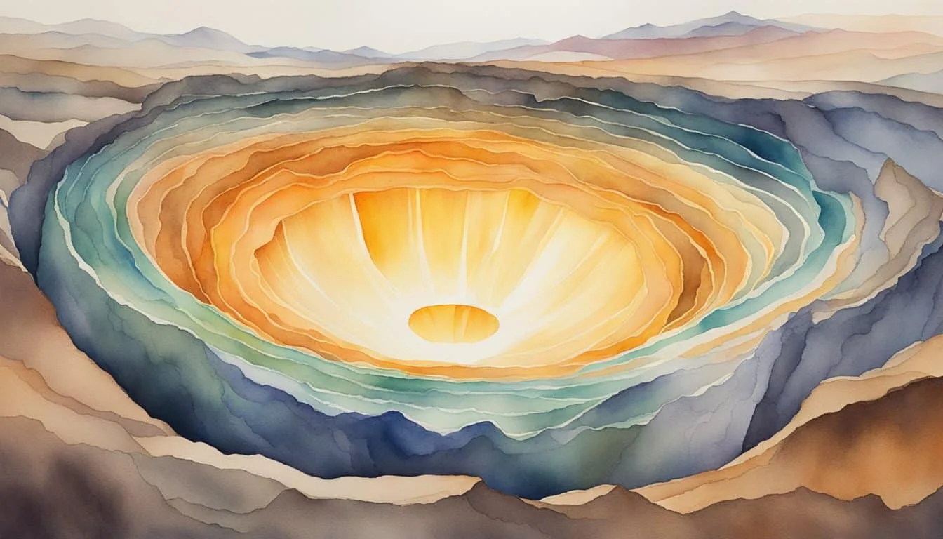 The Earth's core impacts its surface, creating seismic waves and shaping the landscape