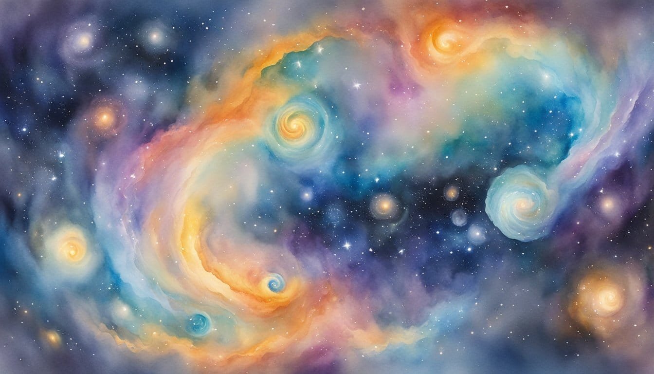 The Expanding Universe: swirling galaxies, stars, and nebulae stretching endlessly across the cosmic canvas