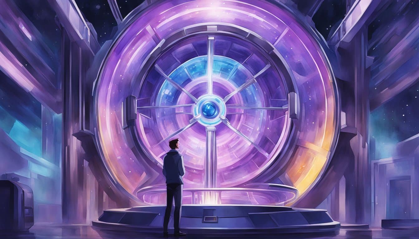 The plasma reactor hums with energy, its sleek metallic surface gleaming under the bright laboratory lights.</p><p>Blue and purple hues dance within the transparent chamber, revealing the powerful and advanced technology at work