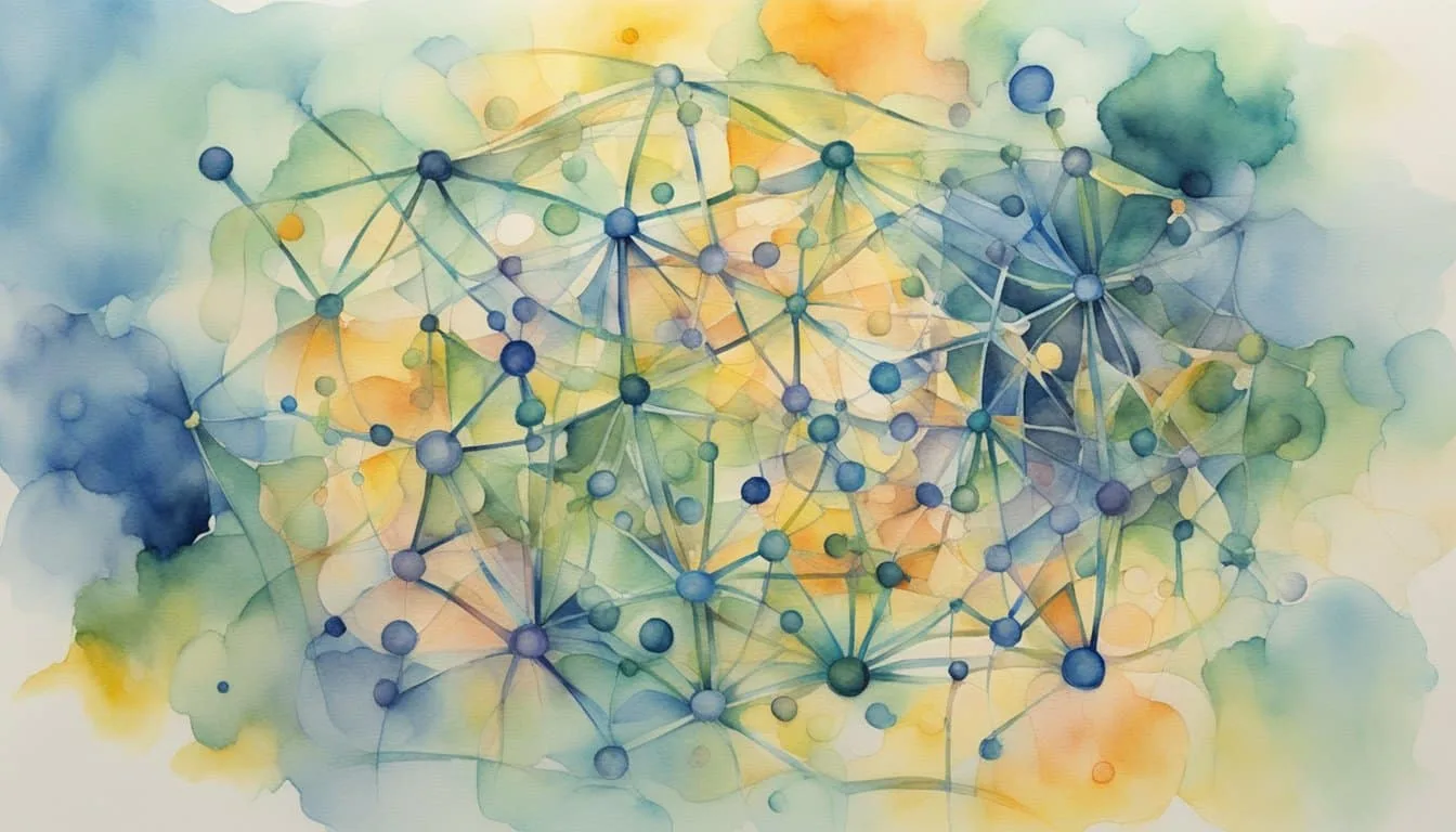 A web of interconnected ideas, swirling around a central belief. Clues and symbols scattered throughout, drawing in the curious and the skeptical alike