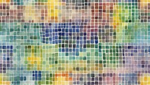 Colorful mosaic watercolor background.