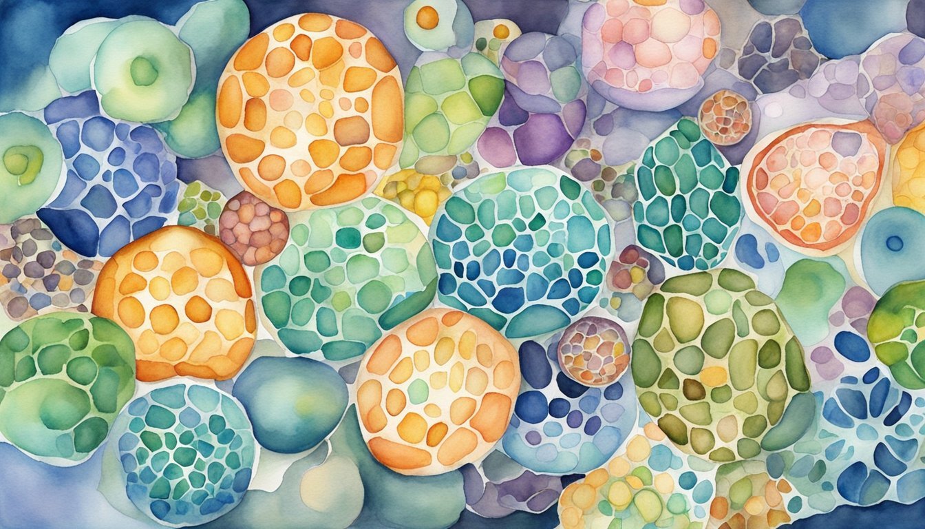 Colorful watercolor circles pattern.