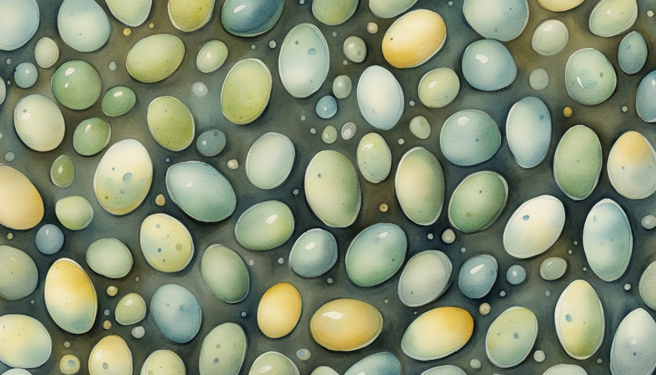 Colorful watercolor painted Easter eggs pattern.