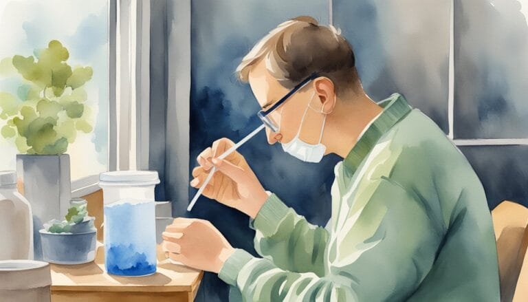 Person painting by window with watercolors.