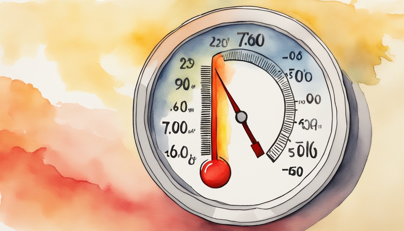 Analog barometer indicating fair weather.