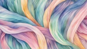 Colorful abstract watercolor waves painting.