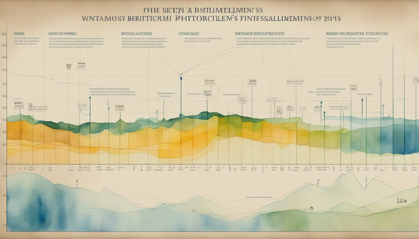 Colorful geological cross-section diagram with annotations.