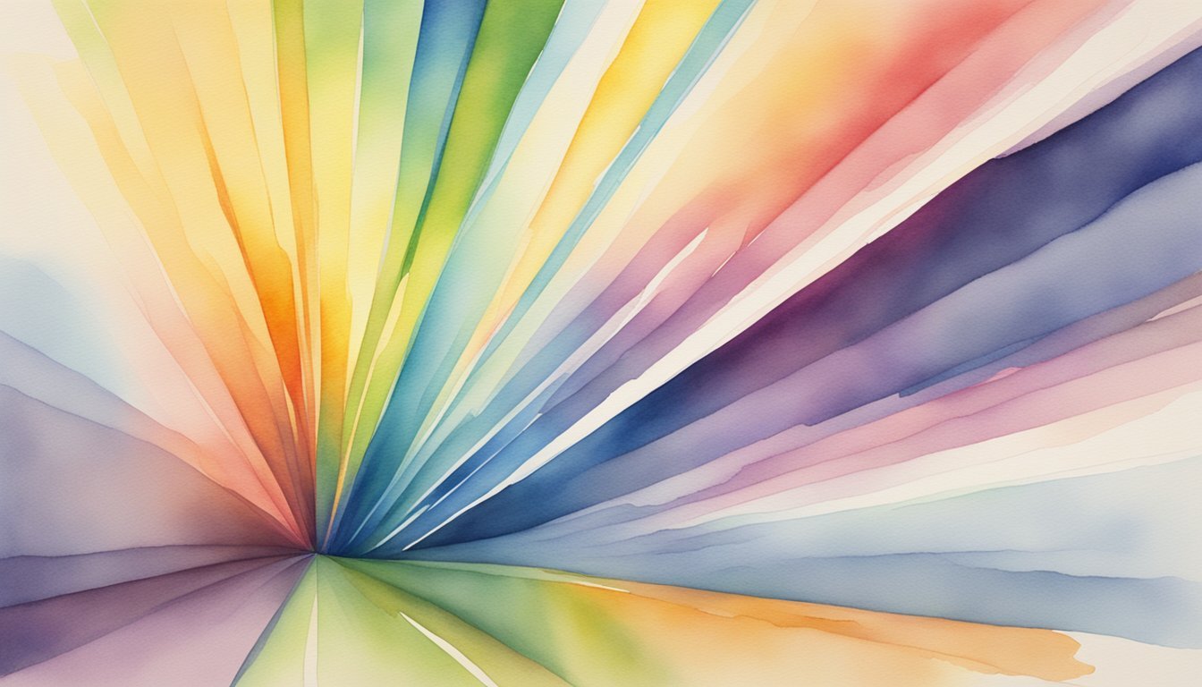 Colorful watercolor radial gradient abstract painting.