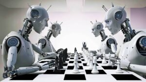 Multiagent Debate - robots playing chess