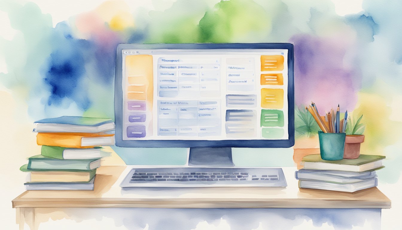 A computer screen displaying 6 online tutoring platforms with college prep materials