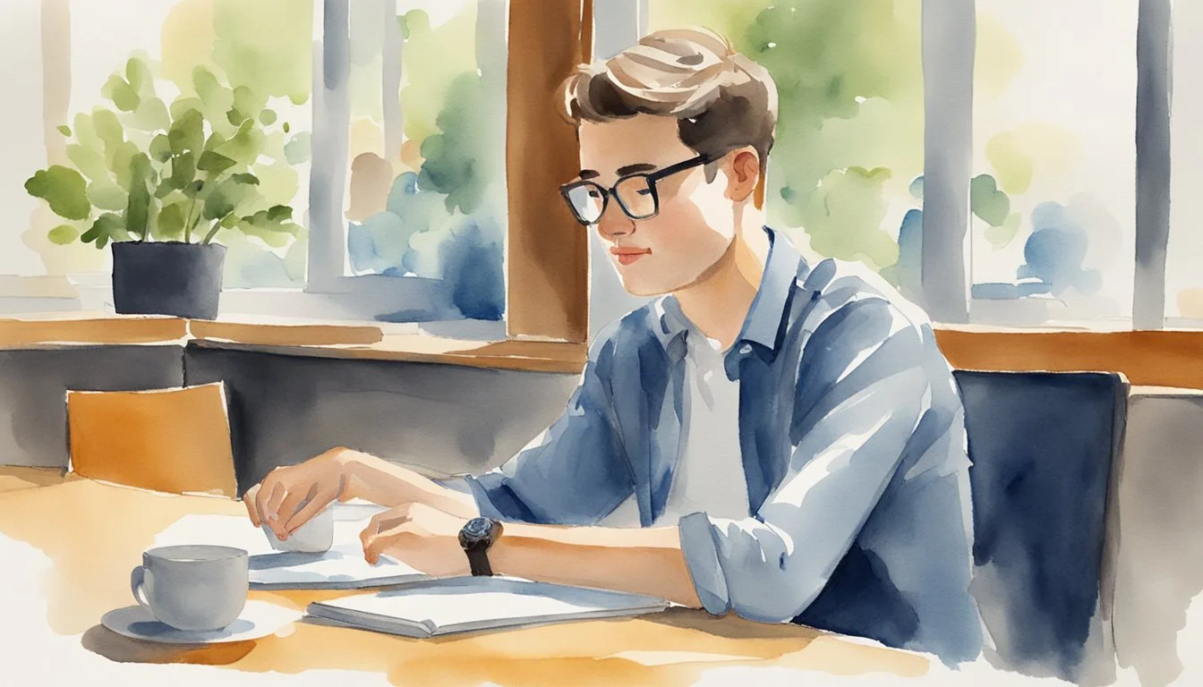 A student sits across from an interviewer, maintaining eye contact and nodding attentively. The interviewer gestures and smiles, creating a relaxed and engaging atmosphere