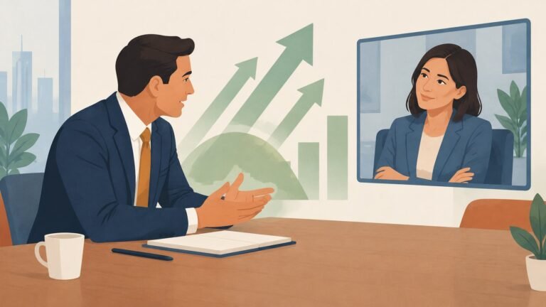 An executive engaging with a skeptical analyst during an earnings call.