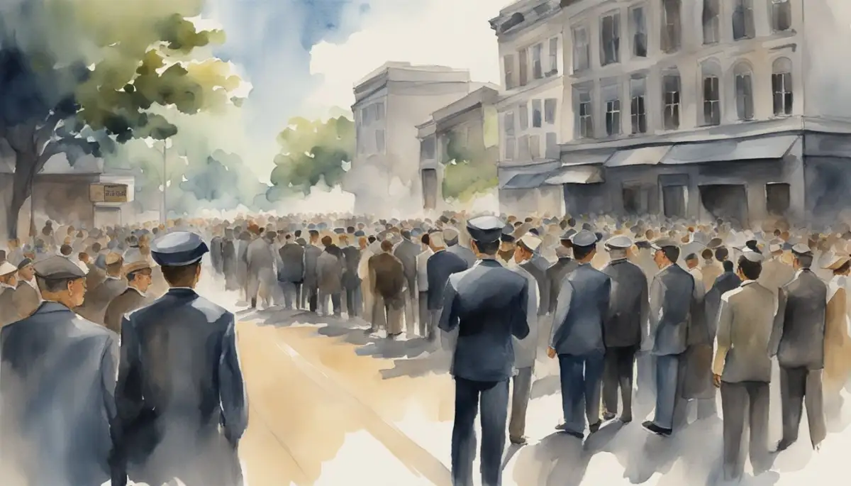 The crowd gathers, banners waving, as the impact of "Operation Finale" reverberates through the cultural and social landscape